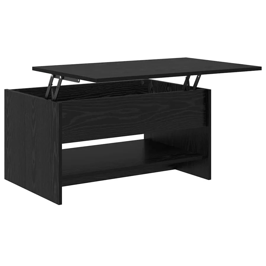 Table basse Chêne noir 80 x 50,5 x 41,5 cm Bois d'ingénierie - 5