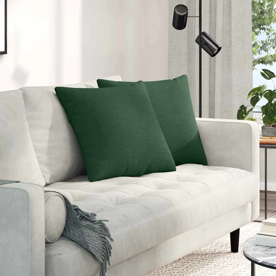 Coussins de canapé 2 pcs Vert foncé 50 x 50 cm