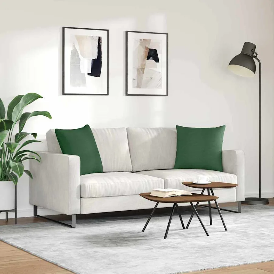 Coussins de canapé 2 pcs Vert foncé 50 x 50 cm - 4