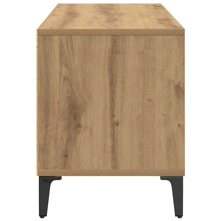 Meuble TV 100 x 34,5 x 44,5 cm Chêne artisanal - 7