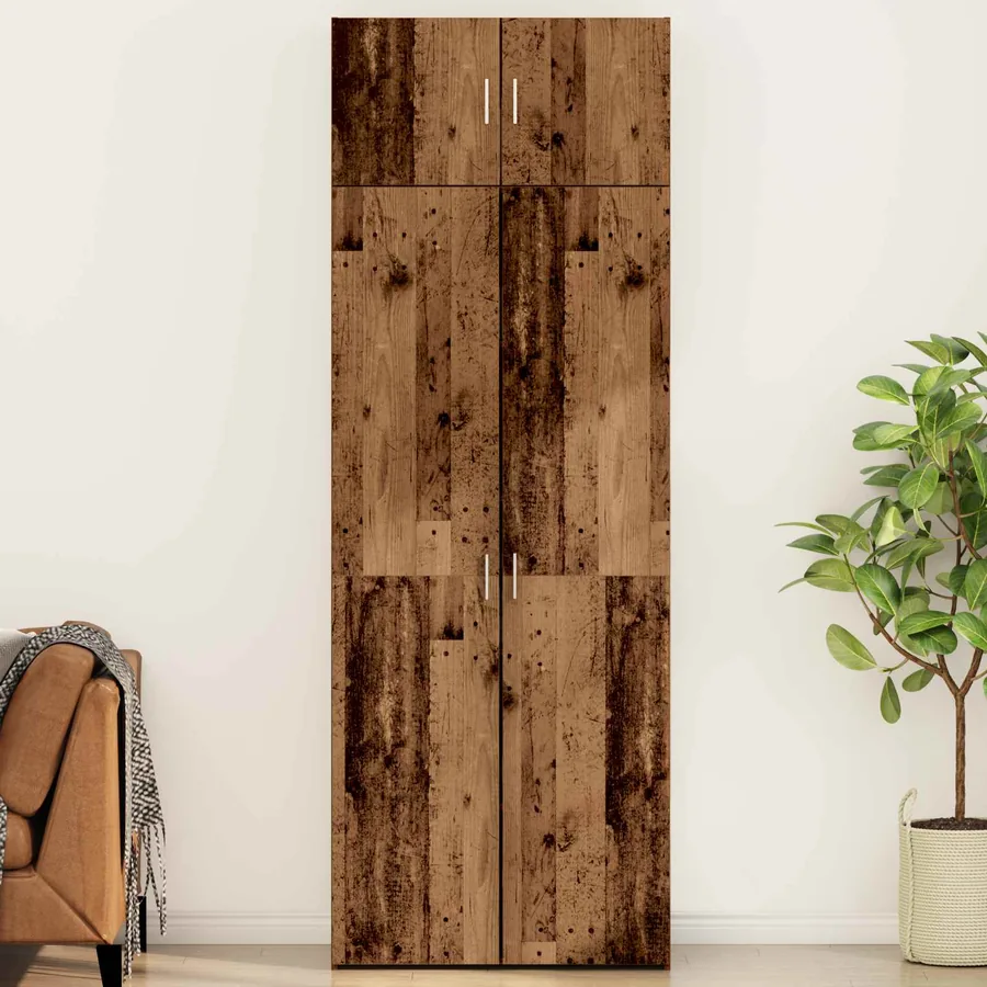 Armoire de rangement 2 pcs Bois ancien 80 x 42,5 x 225 cm