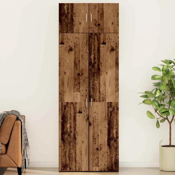 Armoire de rangement 2 pcs Bois ancien 80 x 42,5 x 225 cm