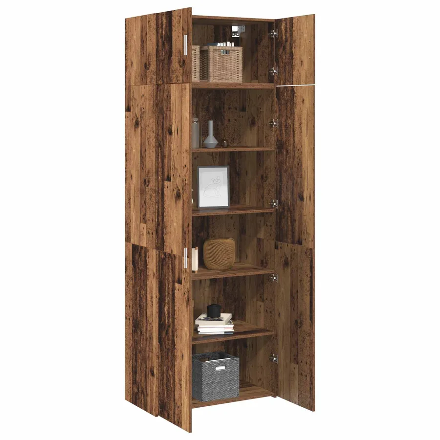Armoire de rangement 2 pcs Bois ancien 80 x 42,5 x 225 cm - 3