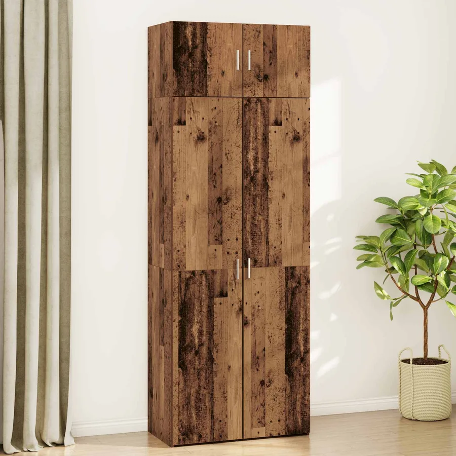 Armoire de rangement 2 pcs Bois ancien 80 x 42,5 x 225 cm - 4