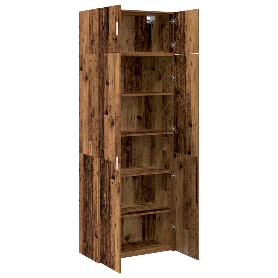 Armoire de rangement 2 pcs Bois ancien 80 x 42,5 x 225 cm - 5
