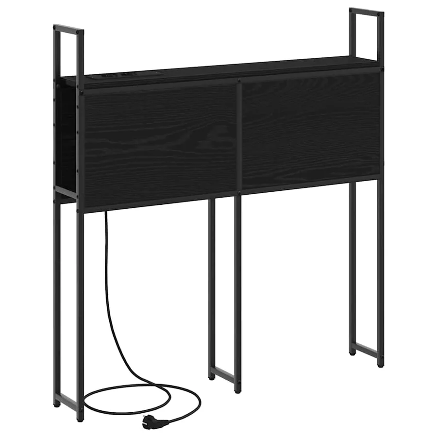 Headboard de Rangement avec Station de Charge Chêne noir - 7