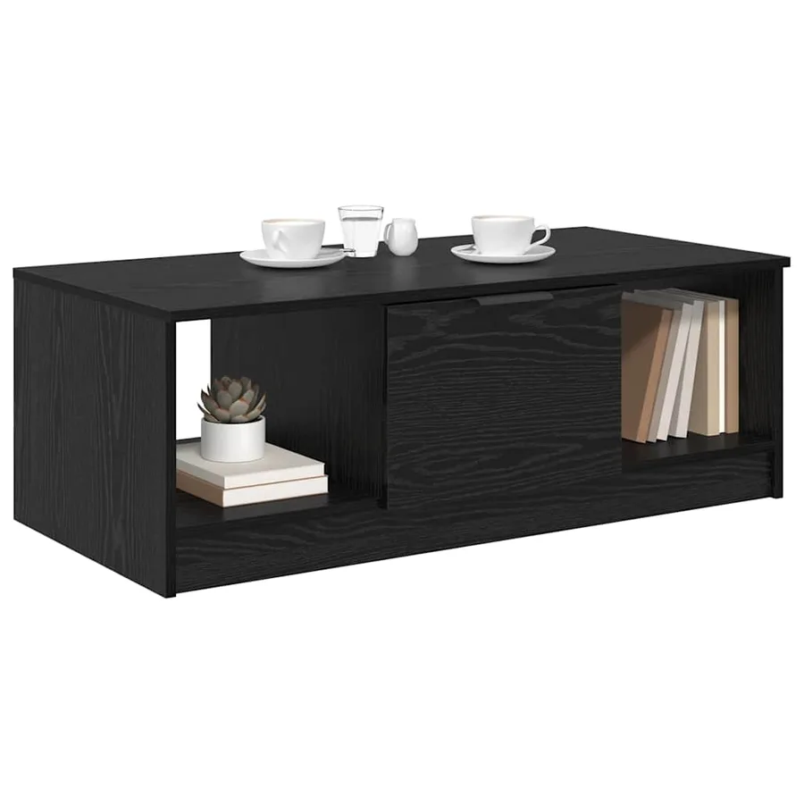 Table basse Chêne noir 102 x 50 x 36cm Bois d'ingénierie - 3