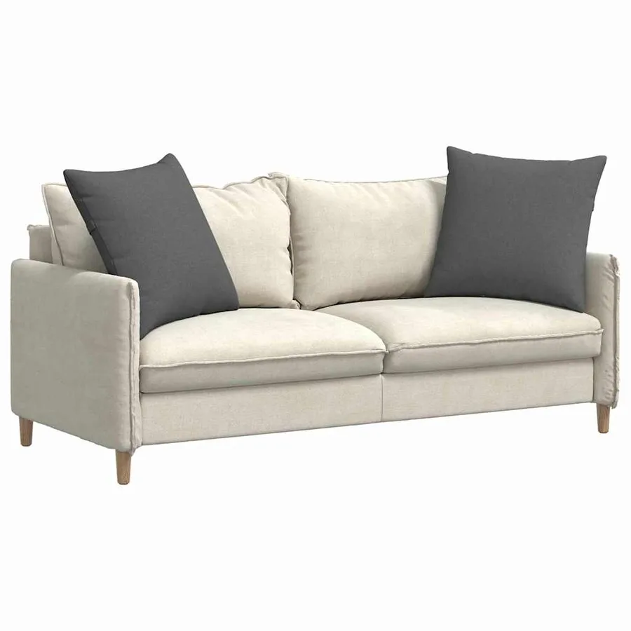 Coussins de canapé 2 pcs Gris foncé 80 x 80 cm tissu - 3