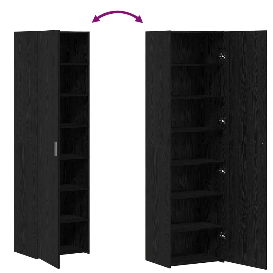 Buffet 2 pcs Chêne noir 50 x 41 x 225 cm - 14