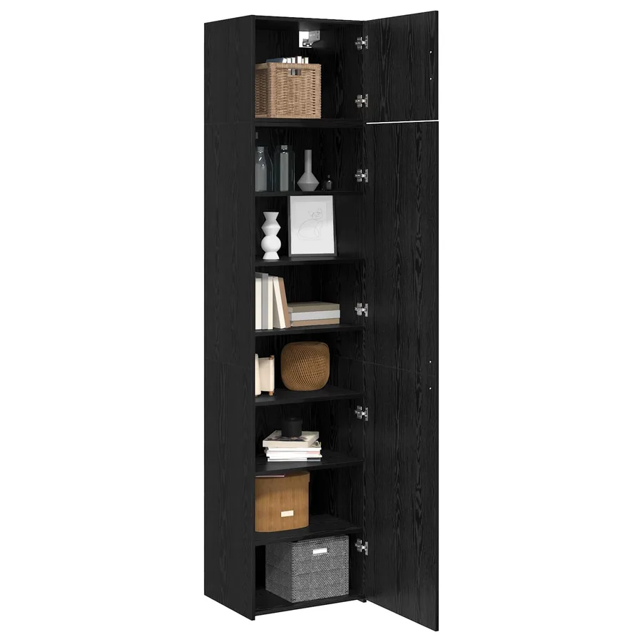Buffet 2 pcs Chêne noir 50 x 41 x 225 cm - 3