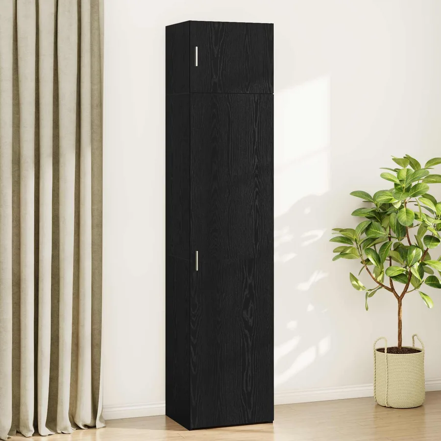 Buffet 2 pcs Chêne noir 50 x 41 x 225 cm - 4