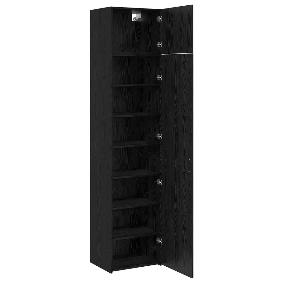 Buffet 2 pcs Chêne noir 50 x 41 x 225 cm - 5