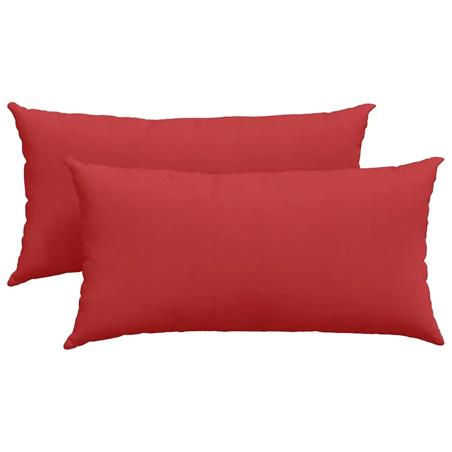 Coussins de canapé 2 pcs Rouge 80 x 40 cm tissu - 2