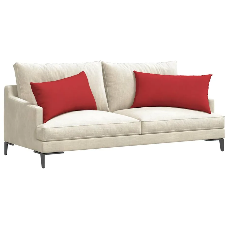 Coussins de canapé 2 pcs Rouge 80 x 40 cm tissu - 3