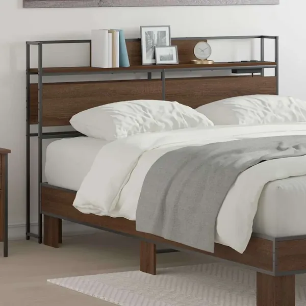 Tête de lit de rangement Chêne marron Bois d'ingénierie