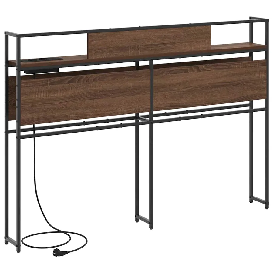 Tête de lit de rangement Chêne marron Bois d'ingénierie - 7
