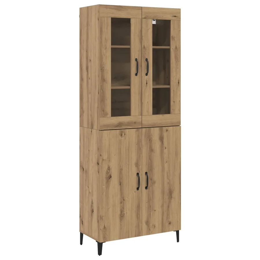 Haut Armoire 2 pcs Chêne artisanal 69,5 x 34 x 180 cm - 2