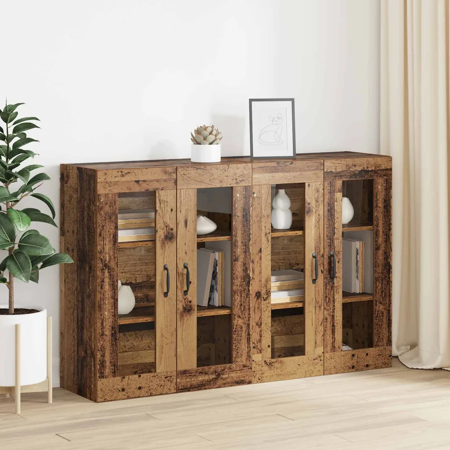 Armoires Murailles 2 pcs Bois ancien 69,5 x 34 x 90 cm - 4