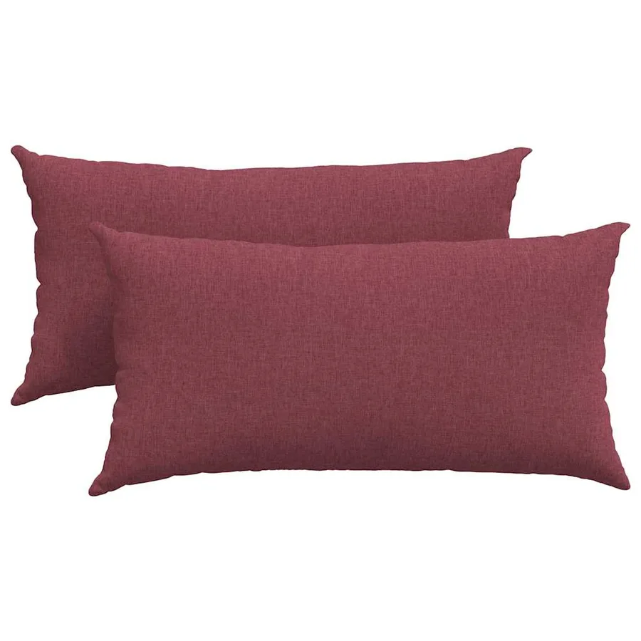Coussins de canapé 2 pcs Bordeaux 80 x 40 cm tissu - 2