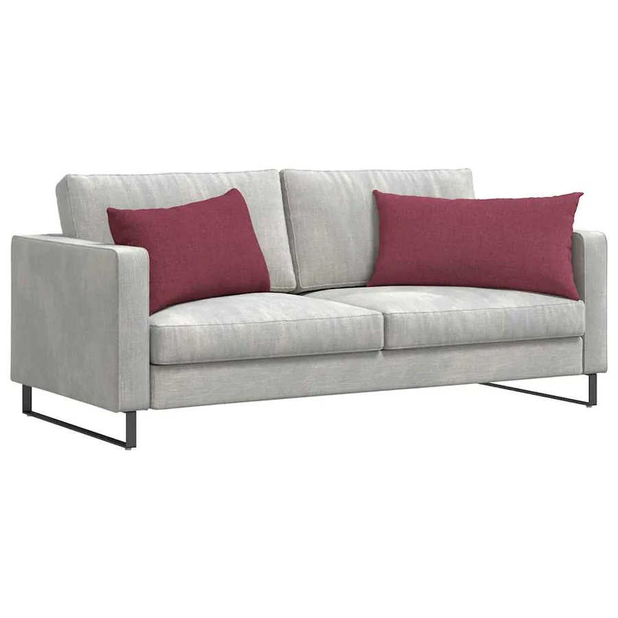 Coussins de canapé 2 pcs Bordeaux 80 x 40 cm tissu - 3