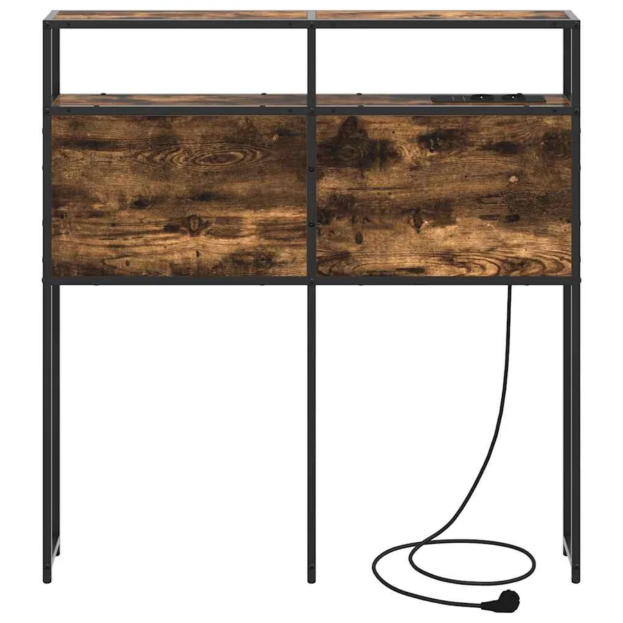 Tête de lit de rangement Chêne fumé Bois d'ingénierie - 5