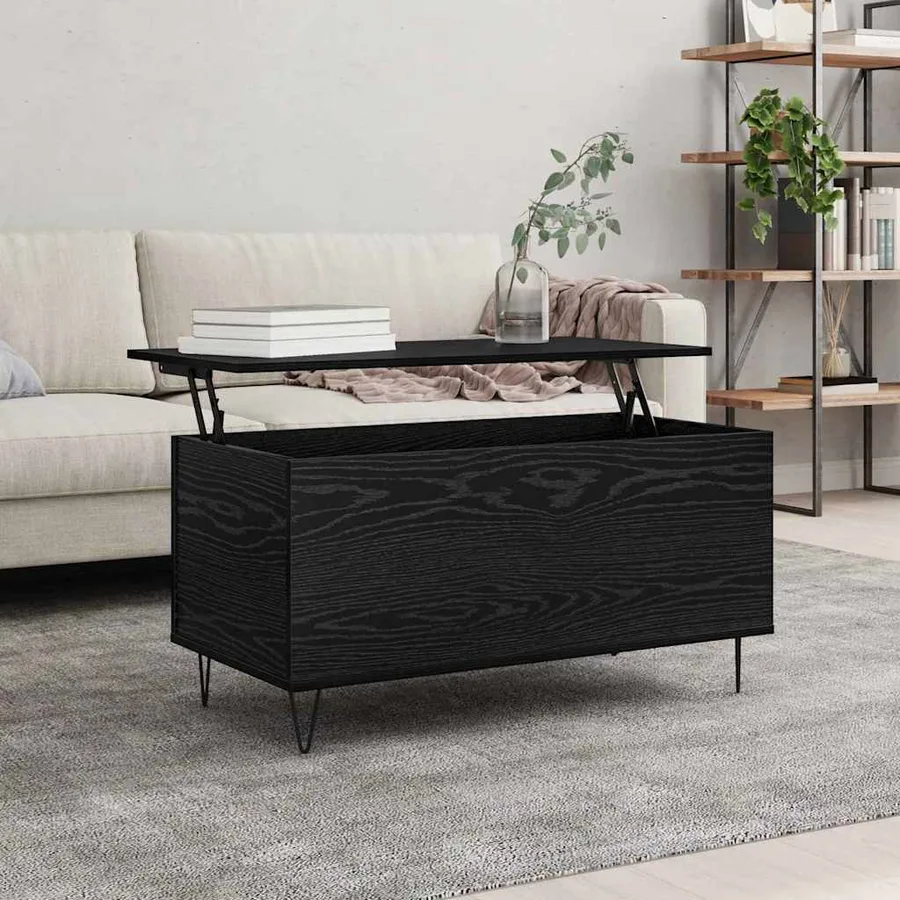 Table basse Chêne noir 90 x 44.5 x 45 cm Bois d'ingénierie - 4