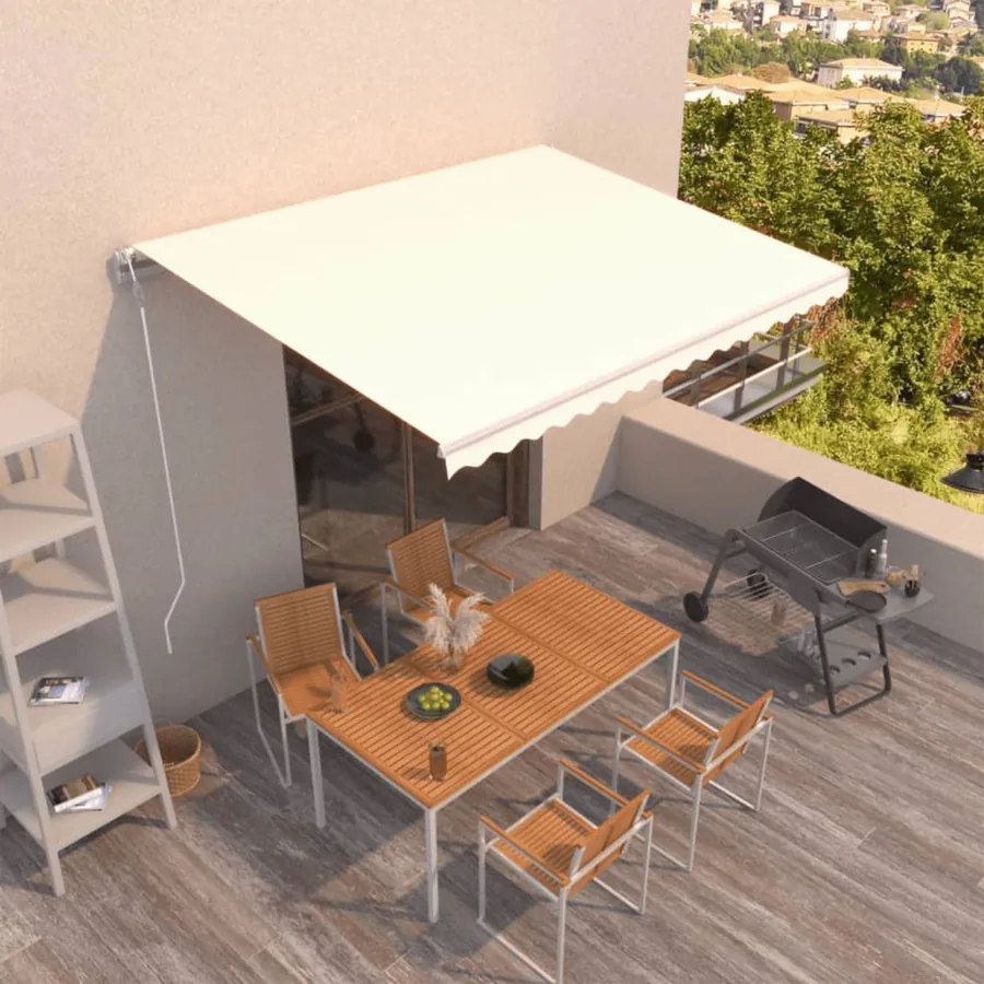 Auvent rétractable automatique 450x350 cm Crème