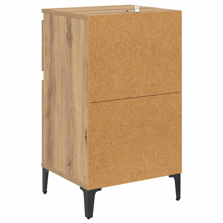 Cabinet de chevet 2 pc Chêne artisanal 40 x 35 x 70 cm - 9
