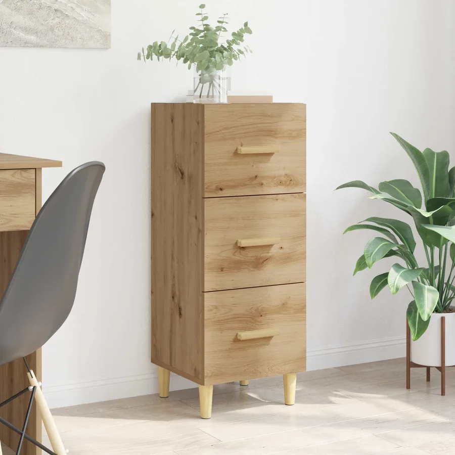 Buffet chêne artisanal 34,5 x 34 x 90 cm Bois d'ingénierie