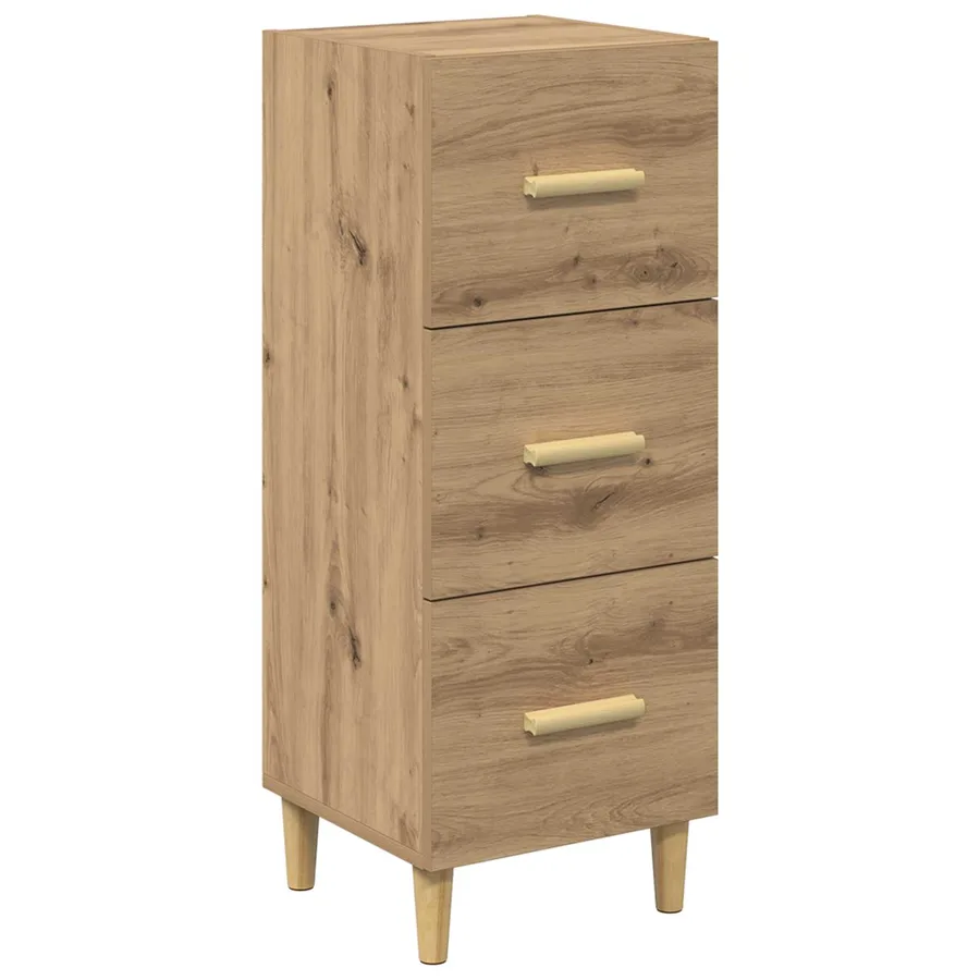 Buffet chêne artisanal 34,5 x 34 x 90 cm Bois d'ingénierie - 2