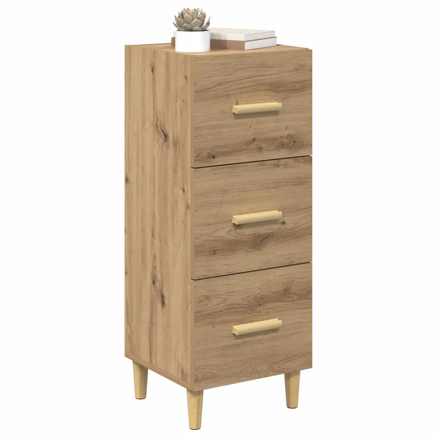 Buffet chêne artisanal 34,5 x 34 x 90 cm Bois d'ingénierie - 3