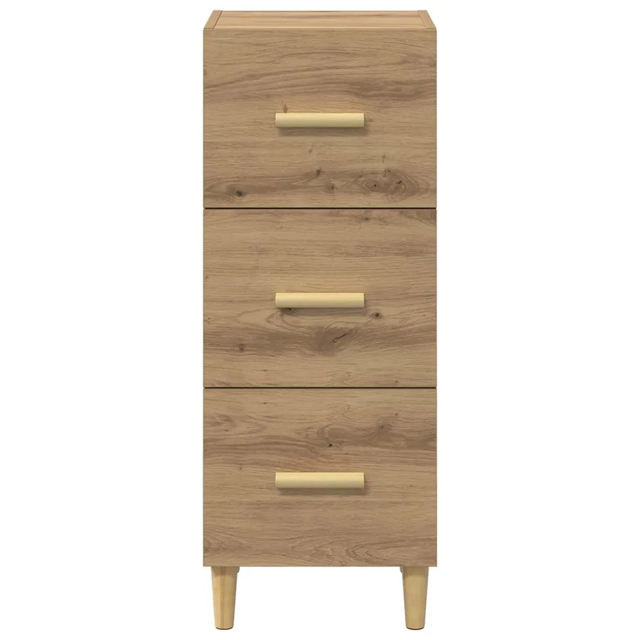 Buffet chêne artisanal 34,5 x 34 x 90 cm Bois d'ingénierie - 6