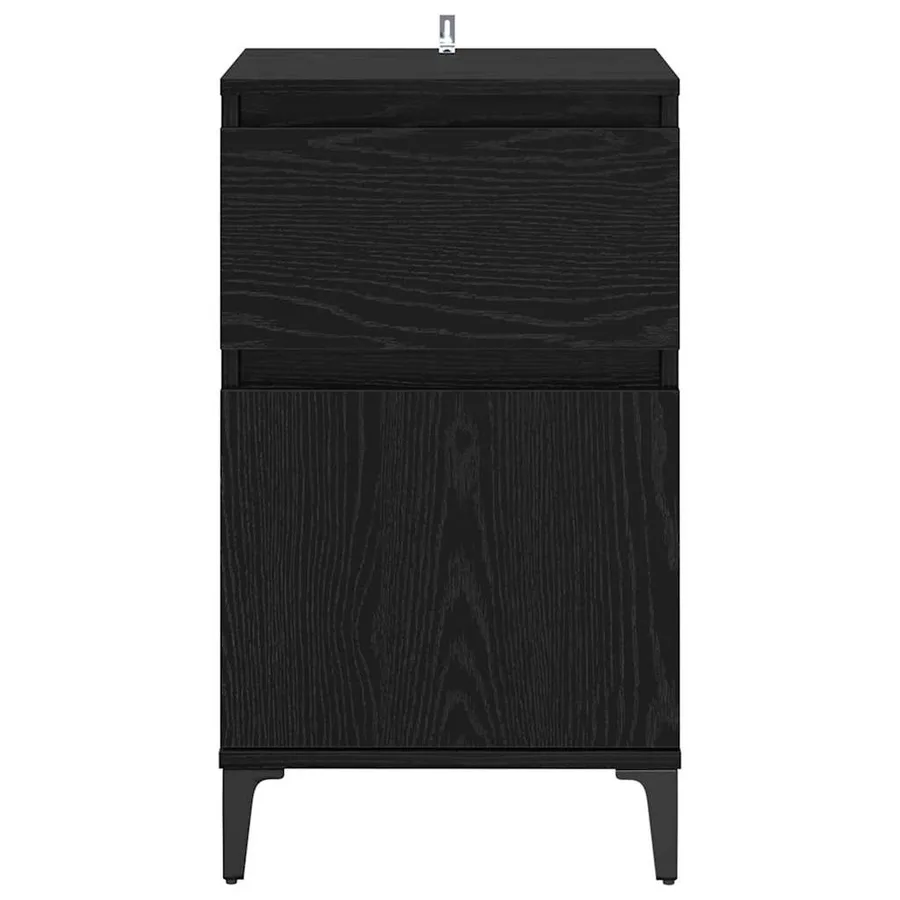 Cabinet de chevet avec tiroir 2 pcs Chêne noir 40 x 35 x 70 cm - 7