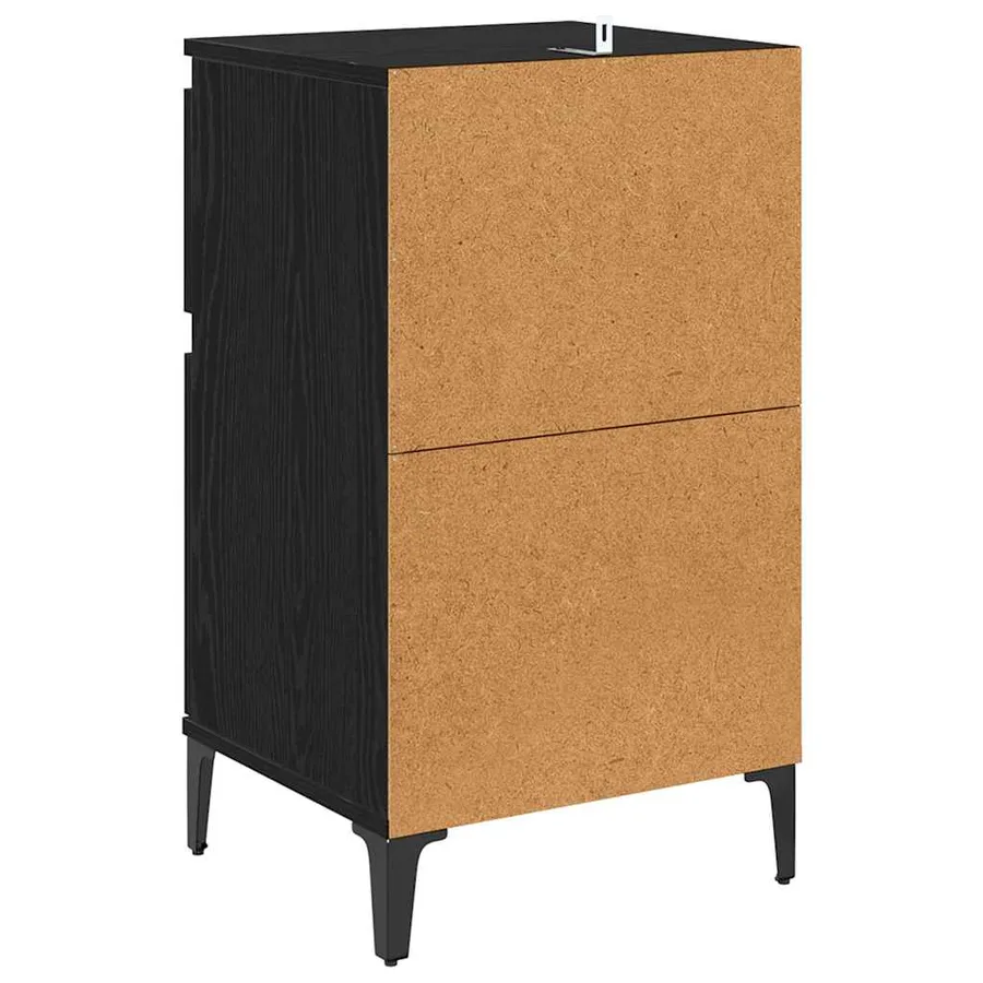 Cabinet de chevet avec tiroir 2 pcs Chêne noir 40 x 35 x 70 cm - 9