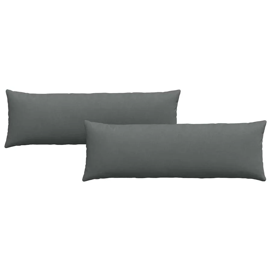 Coussins de canapé 2 pcs Gris foncé 120 x 40 cm tissu - 2