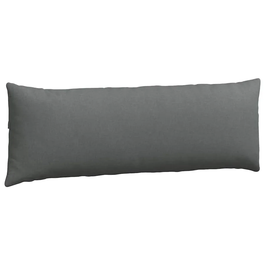 Coussins de canapé 2 pcs Gris foncé 120 x 40 cm tissu - 5