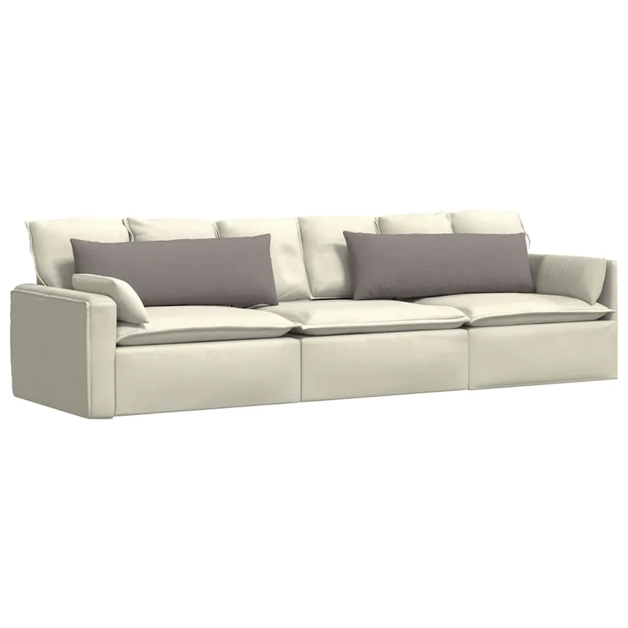 Coussins de canapé 2 pcs Taupe 120 x 40 cm tissu - 3