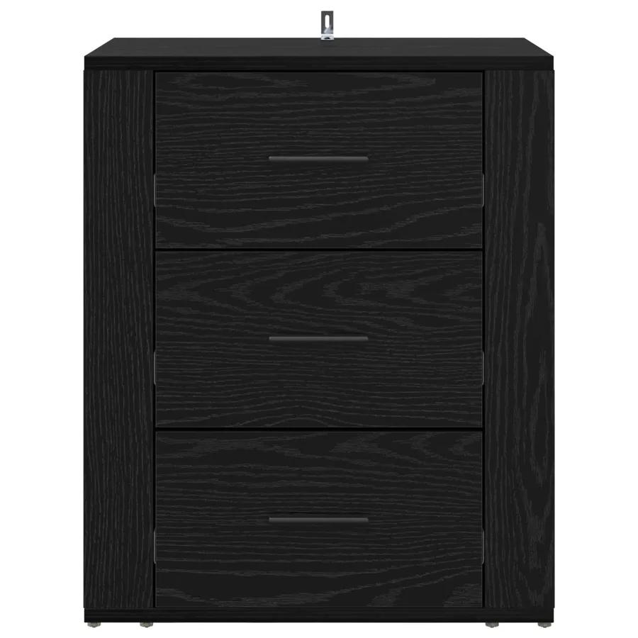 Cabinet de chevet Chêne noir 35 x 50 x 60 cm Bois d'ingénierie - 6