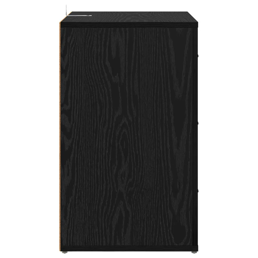 Cabinet de chevet Chêne noir 35 x 50 x 60 cm Bois d'ingénierie - 7