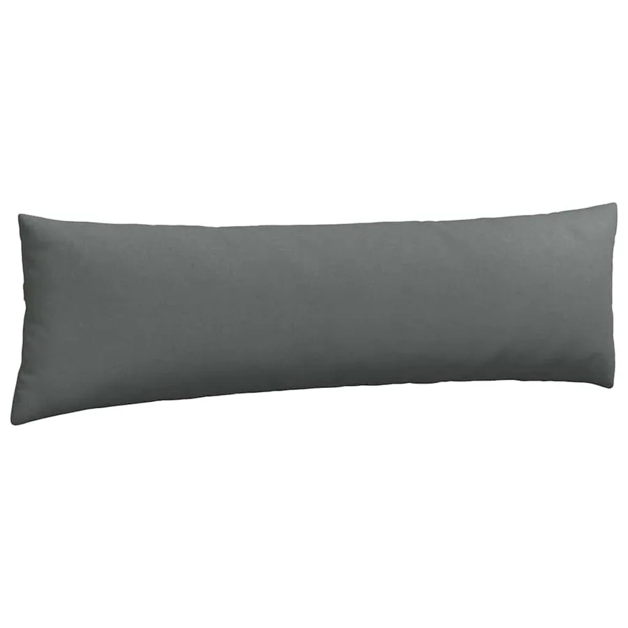 Coussins de canapé 2 pcs Gris foncé 145 x 40 cm tissu - 5