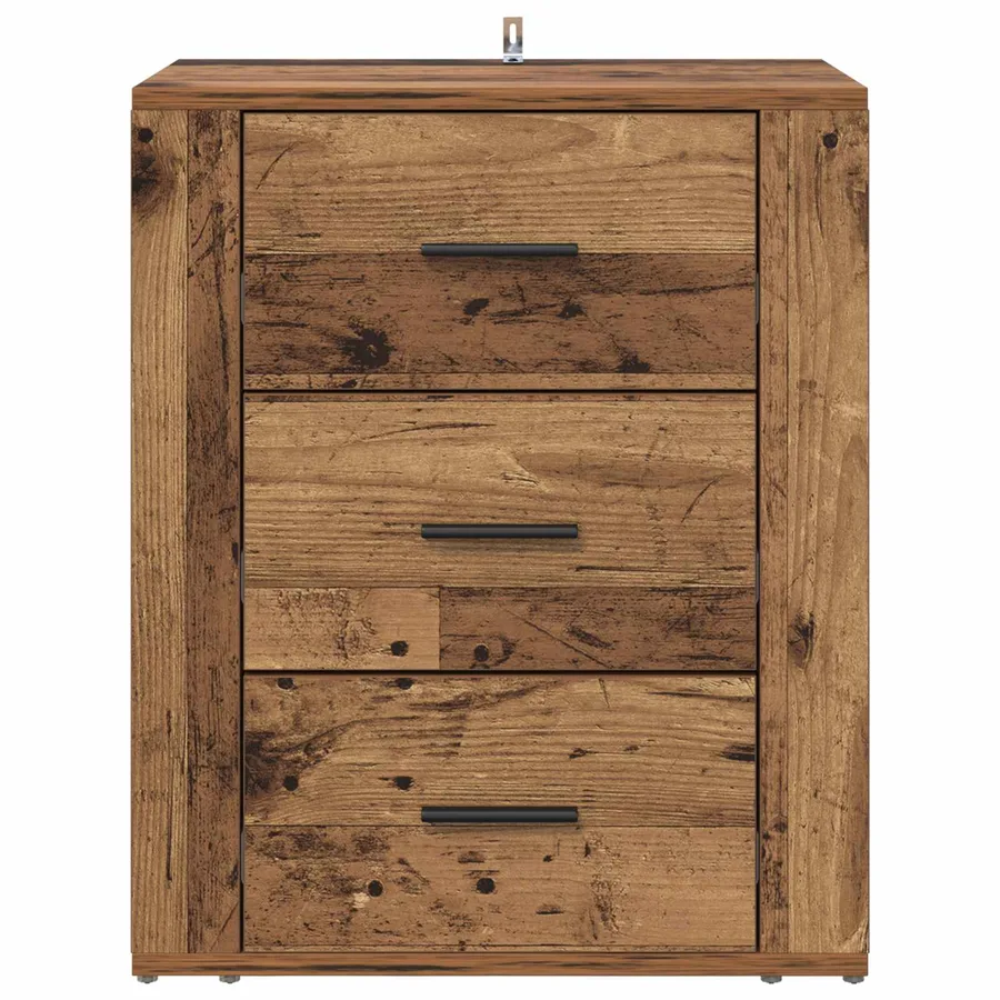 Cabinet de chevet Bois ancien 35 x 50 x 60 cm Bois d'ingénierie - 6