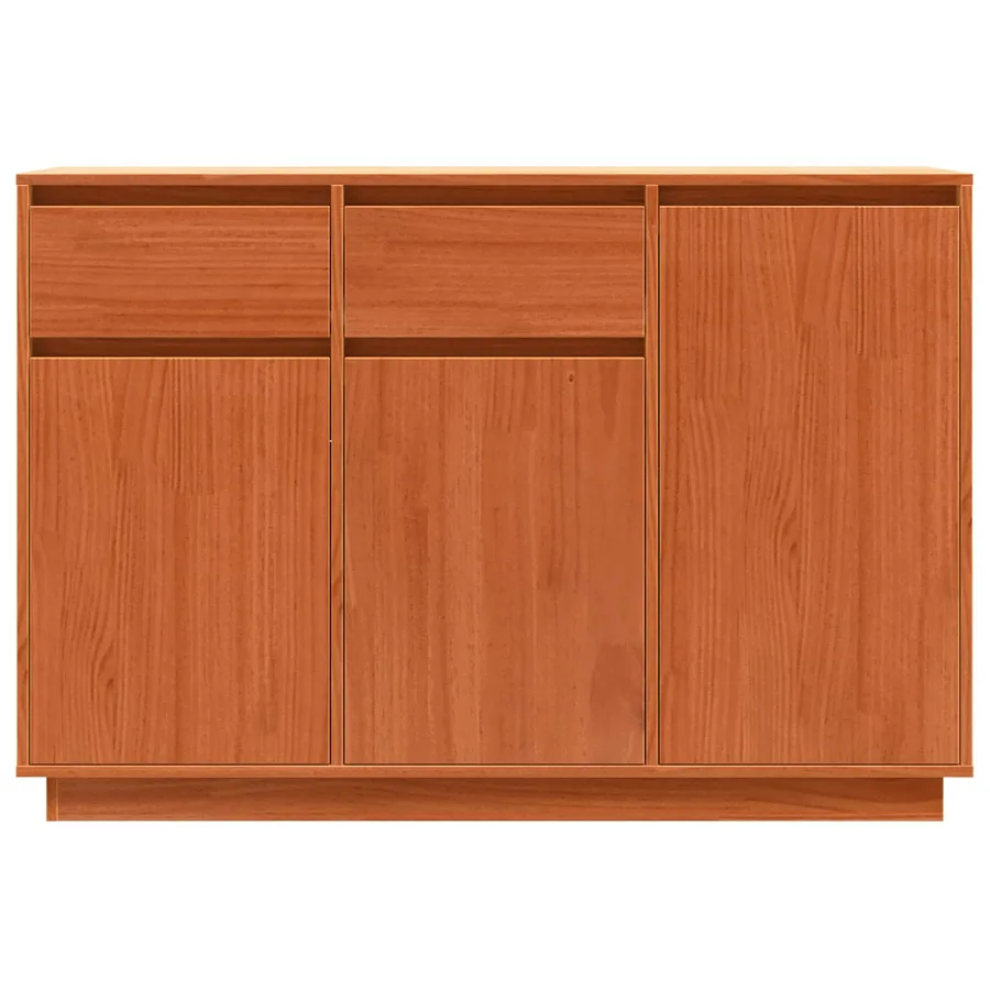 Buffet avec tiroir Brun cire 110 x 34 x 75 cm Pin massif - 6