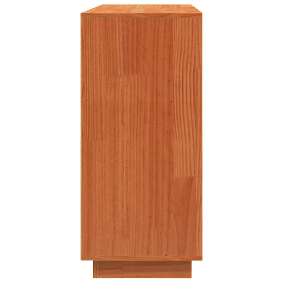 Buffet avec tiroir Brun cire 110 x 34 x 75 cm Pin massif - 7