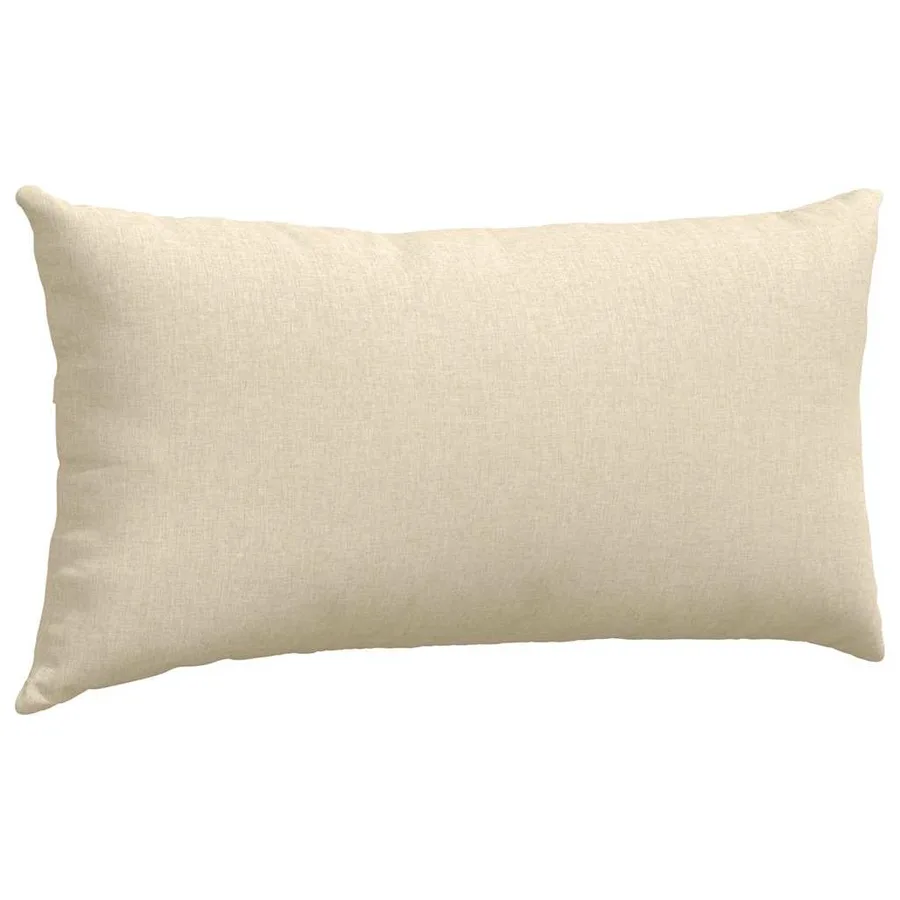 Coussins de canapé 2 pcs Crème 80 x 40 cm tissu - 5