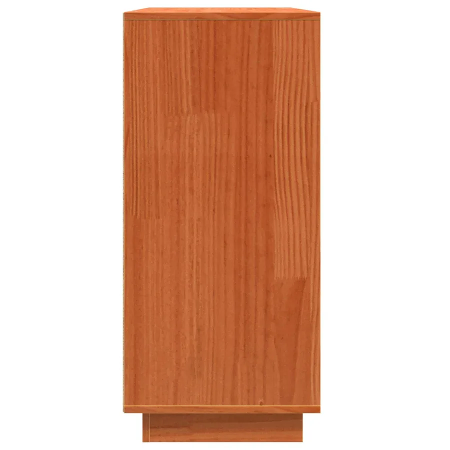 Buffet avec tiroir Chêne brun 111 x 34 x 75 cm Pin massif - 7