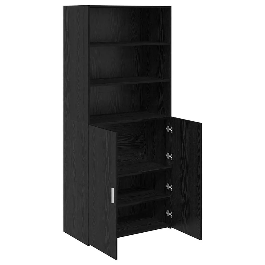 Haut Armoire Chêne noir 80 x 42,5 x 185 cm Bois d'ingénierie - 5