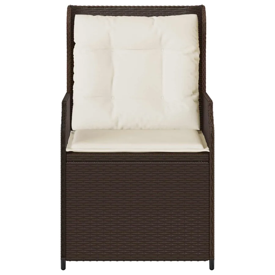 Banc de jardin 2 pcs Marron polyrotin - 5