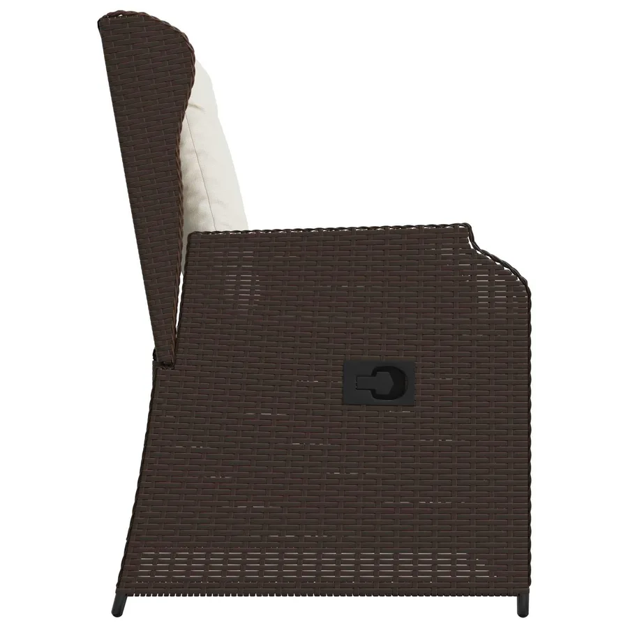 Banc de jardin 2 pcs Marron polyrotin - 6