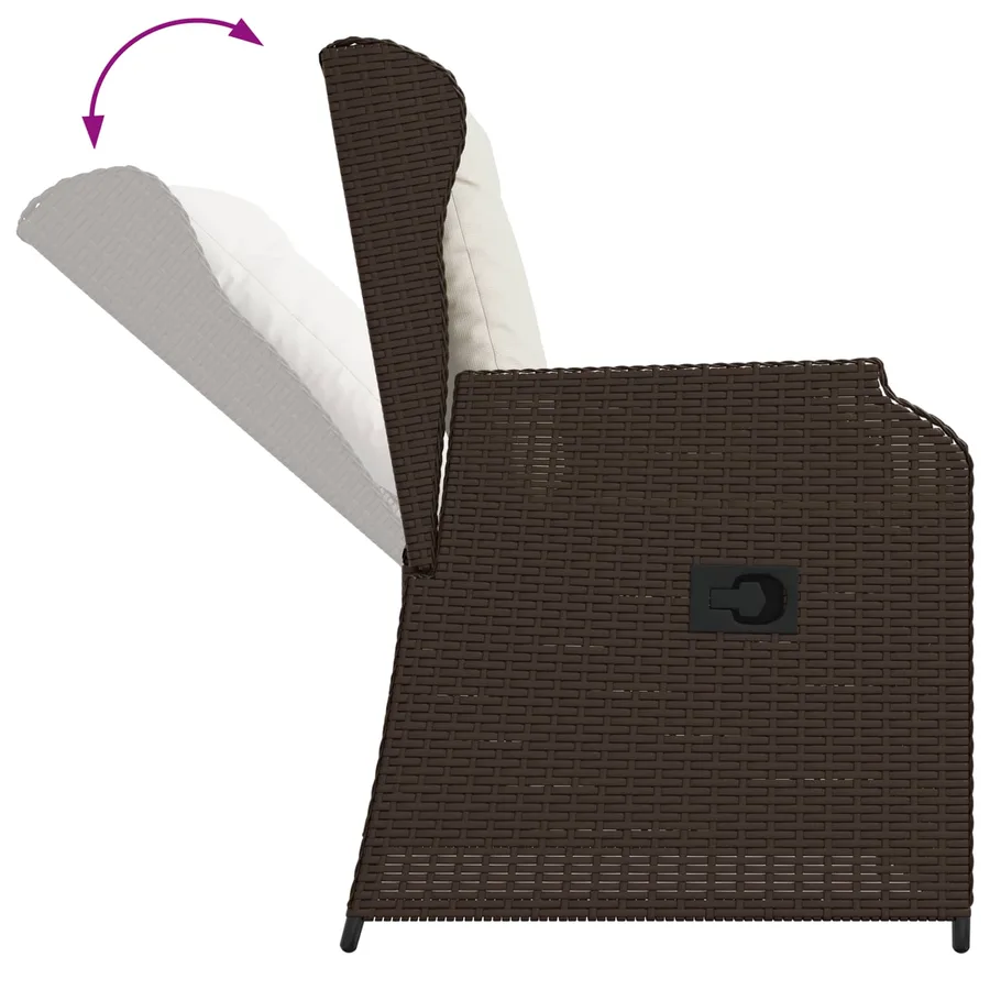 Banc de jardin 2 pcs Marron polyrotin - 9