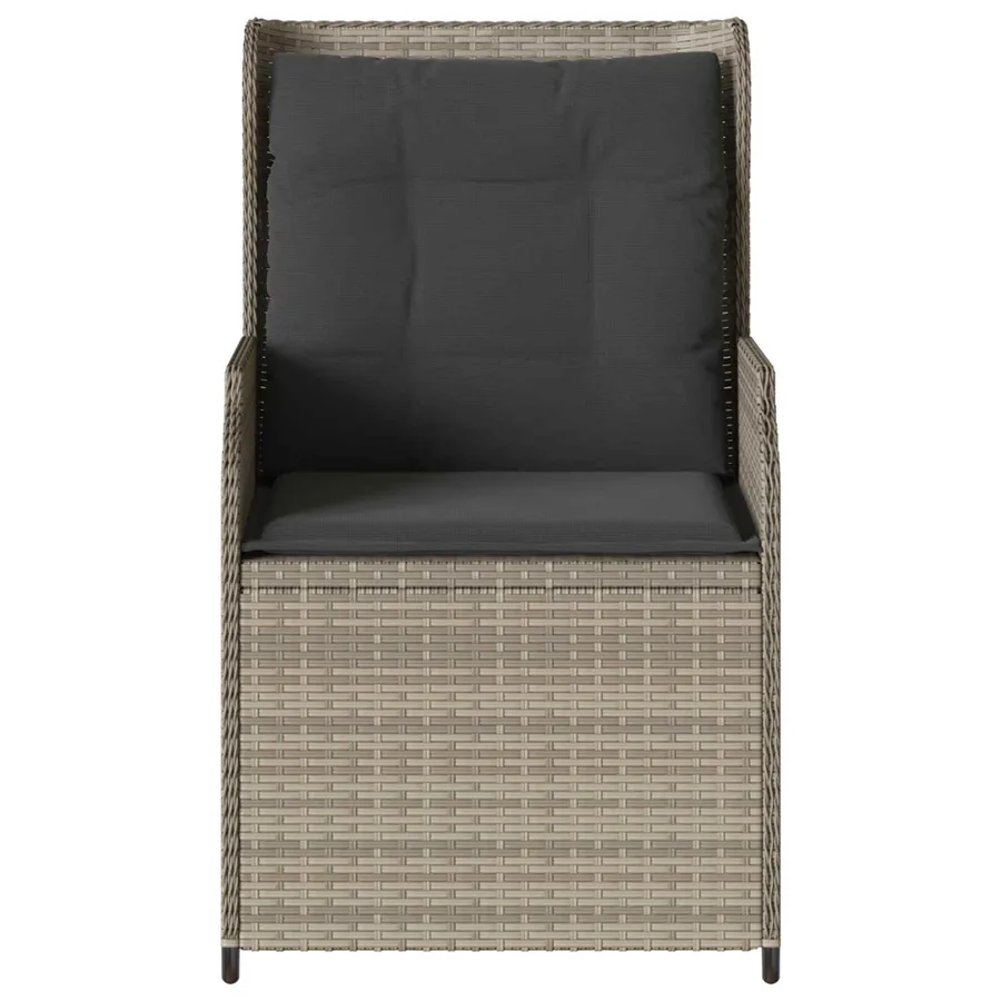 Banc de jardin 2 pcs Gris clair polyrotin - 5